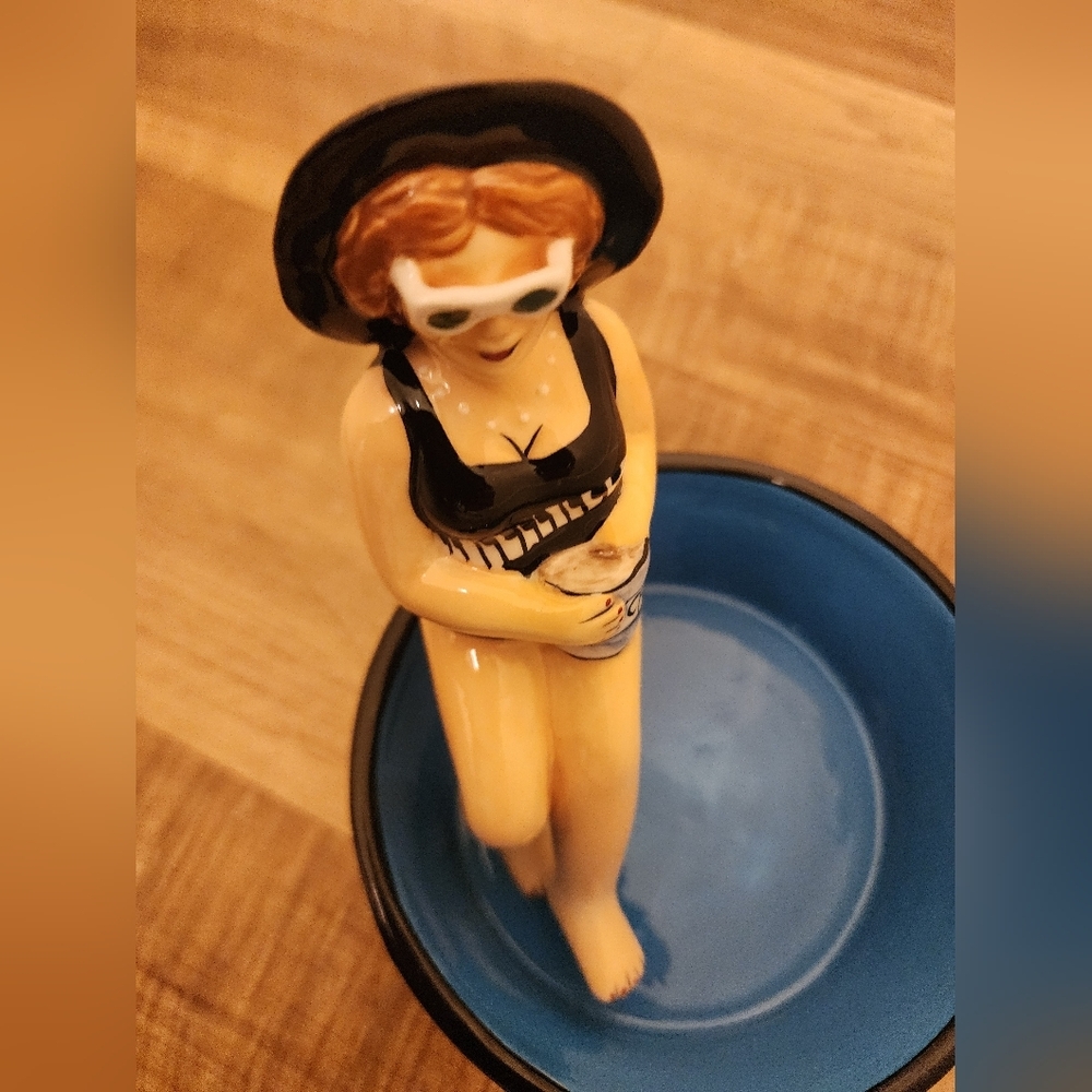 Westland Funseekers 2003 Melody Poolside Salsa Bowl Ceramic Figurine - Picture 6 of 7